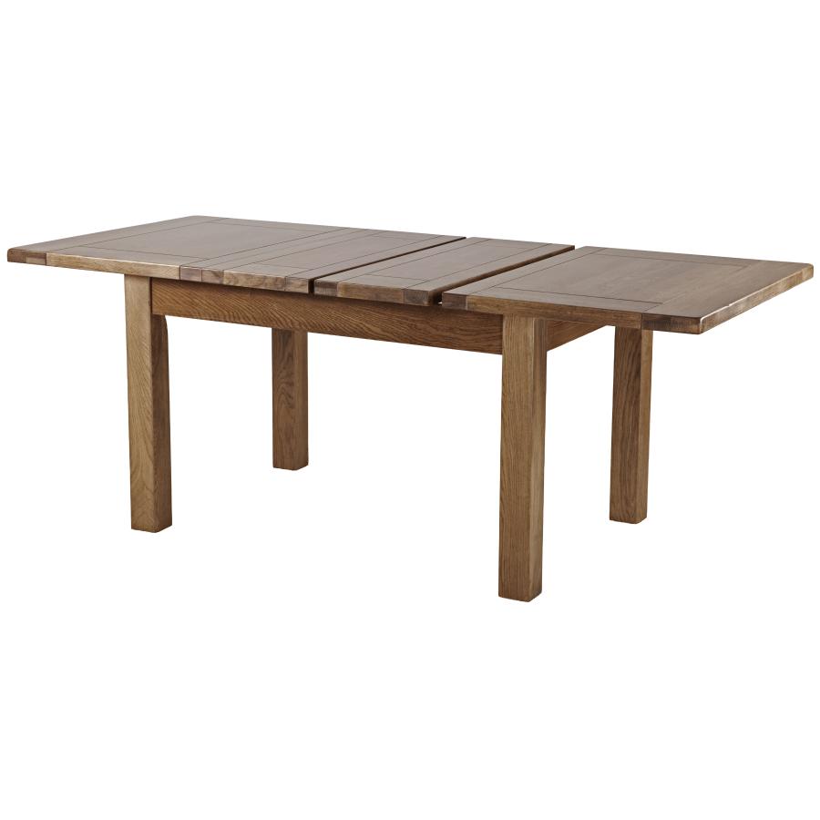 Sherwood Dark Solid Oak 1.32m/1.65m/1.98m Extending Dining Table